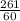 \frac{261}{60}