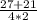 \frac{27+21}{4*2}