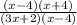 \frac{(x-4)(x+4)}{(3x+2)(x-4)}