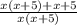 \frac{x(x+5)+x+5}{x(x+5)}