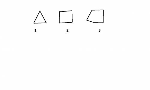Нарисуйте три многоугольника. Пусть у первого многоугольника три угла, у второго - четыре, а у треть
