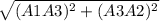 \sqrt{(A1A3)^{2} +(A3A2)^{2} }