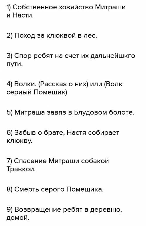 Вечер в хоту, можно составить план кладовая солнца на 40 пунктов, сяб