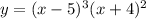 y = (x - 5) {}^{3} (x + 4) {}^{2}