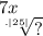 7x \\ \sqrt[. |25| ]{?}