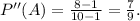 P''(A)=\frac{8-1}{10-1} =\frac{7}{9} .\\