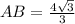 AB = \frac{4 \sqrt{3 } }{3}