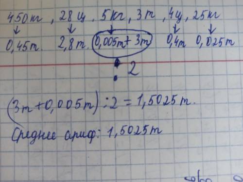 мне Выразите в тоннах: 450 кг, 28 ц5 кг, 3 т 4 ц 25 кг. Округлите ответы додесятых и вычислите средн