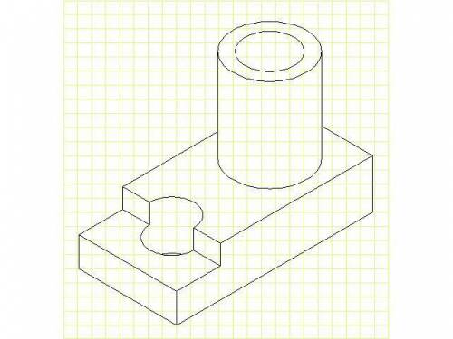 с черчением. Нужно три вида начертить и изометрию.