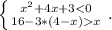 \left \{ {{x^2+4x+3x}} \right..