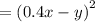 = {(0.4x - y)}^{2}