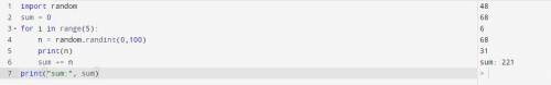 На Питоне! Напишите программу, которая будет генерировать 5 случайных чисел от 1 до 100, считать их