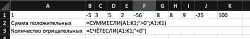 На листе электронной таблицы Excel задайте произвольный массив чисел. Численные значения нужно задат