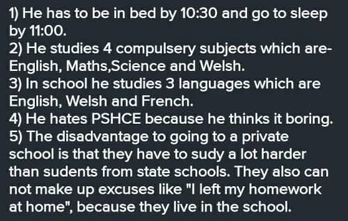 Answer the questions. Write complete sentences. It's Why does Anwen go to a boarding school? Her par