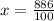 x = \frac{886}{100}