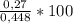 \frac{0,27}{0,448} *100%