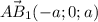 \vec{AB_1} (-a ;0;a)