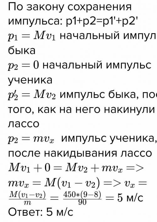 Учень ковбоя похвастав, що зупинить бика на бігу, накинувши на нього ласо. З якою швидкістю полетів