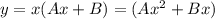 y = x(Ax + B) = (A {x}^{2} + Bx)