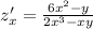 z'_x= \frac{6x^{2} -y}{2x^{3} -xy}