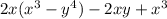 2x(x^{3}-y^{4})-2xy+x^{3}