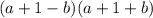 (a+1-b)(a+1+b)