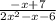 \frac{-x+7}{2x^{2} -x-6}