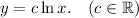 y = c \ln x.\ \ \ (c \in \mathbb R)