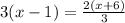 3(x-1)=\frac{2(x+6)}{3}