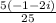 \frac{5(-1-2i)}{25}