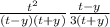 \frac{t {}^{2} }{(t - y)(t + y)} \frac{t - y}{3(t + y)}