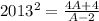 2013^2=\frac{4A+4}{A-2}