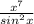 \frac{x^{7} }{sin^2x}