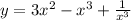 y = 3 {x}^{2} - {x}^{3} + \frac{1}{ {x}^{3} } \\