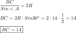 \dfrac{BC}{Sin