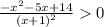 \frac{-x^{2} -5x+14}{(x+1)^{2} }0