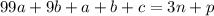 99a+9b+a+b+c=3n+p