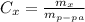 C_{x} =\frac{m_{x} }{m_{p-pa} }