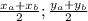 \frac{x_a + x_b}{2};\frac{y_a+y_b}{2}