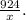 \frac{924}{x}.