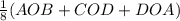 \frac{1}{8}(AOB+ COD+ DOA)