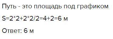 пользуясь графиком зависимости скорости от времени определить путь пройденный телом за первые 2 секу