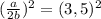 ( \frac{a}{2b})^2 = (3,5)^{2}