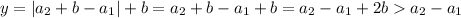 y=|a_2+b-a_1|+b=a_2+b-a_1+b=a_2-a_1+2ba_2-a_1