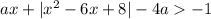 ax+|x^2-6x+8|-4a-1