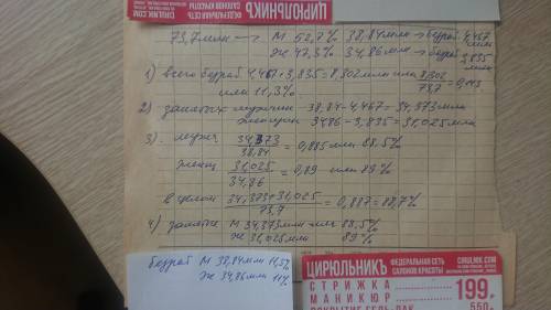 решить ! Экономически активное население РФ в сентябре 1999 г. составило 73,7 млн чел., на долю мужч