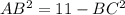 AB^2=11-BC^2