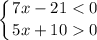 \displaystyle \left \{ {{7x-210}} \right.