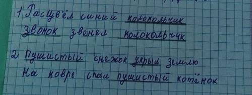 Спиши любые 2 предложения. Подчеркни многозначные слова.