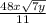 \frac{48x \sqrt{7y} }{11}